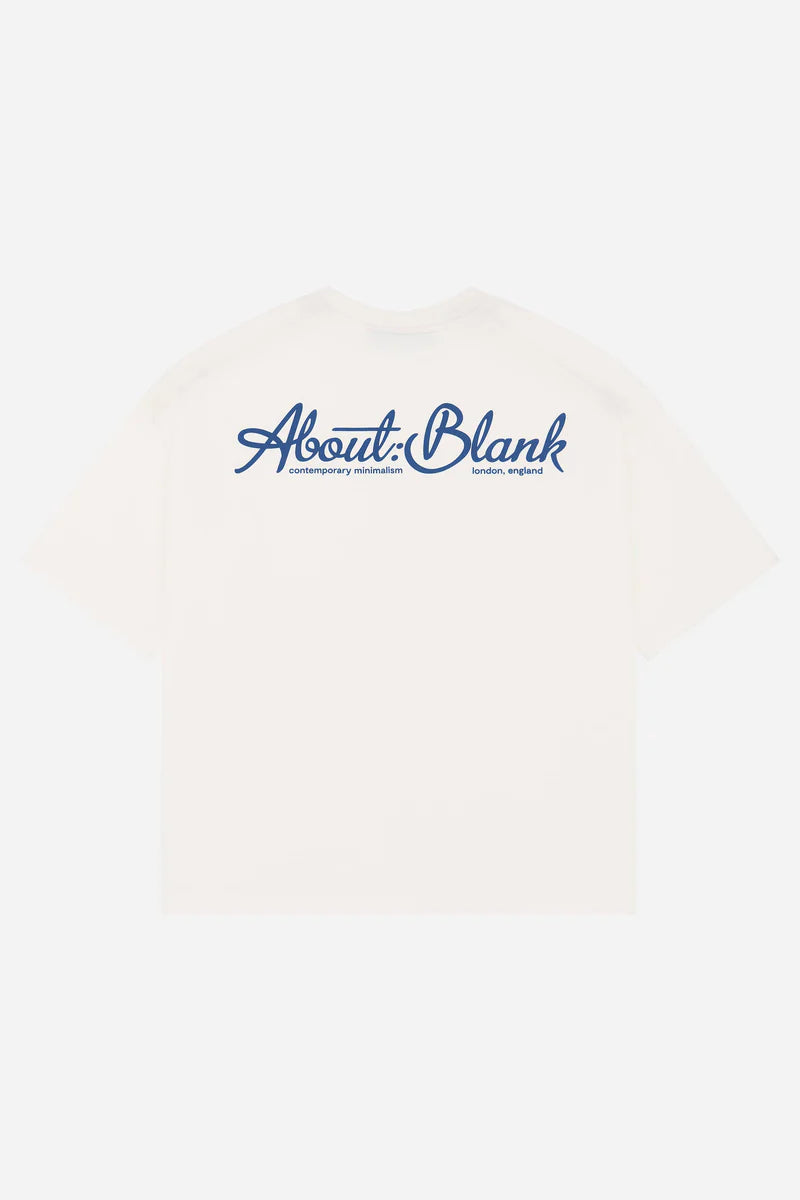 Banner t-shirt - oat/estate blue