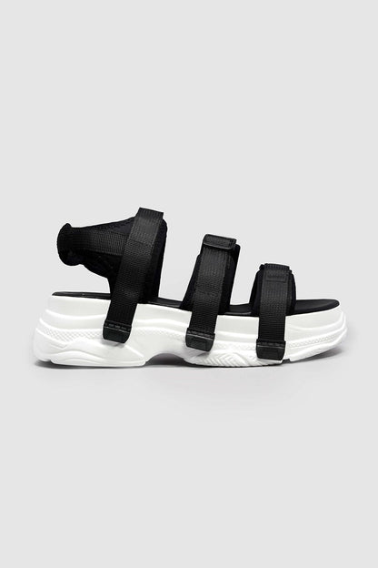 BLACK CHUNKY SANDALS
