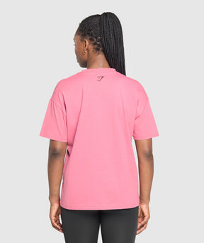 Gymshark Block Oversized T-Shirt - Sunset Pink
