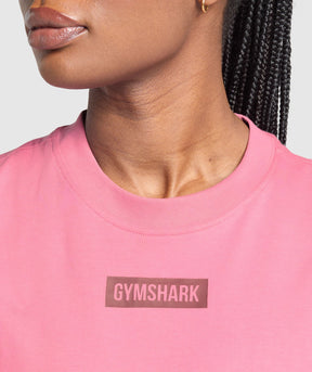 Gymshark Block Oversized T-Shirt - Sunset Pink