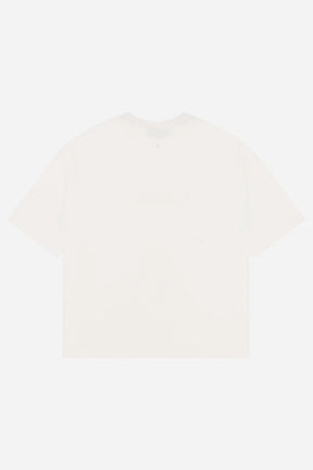 Block mock neck t-shirt - oat/black