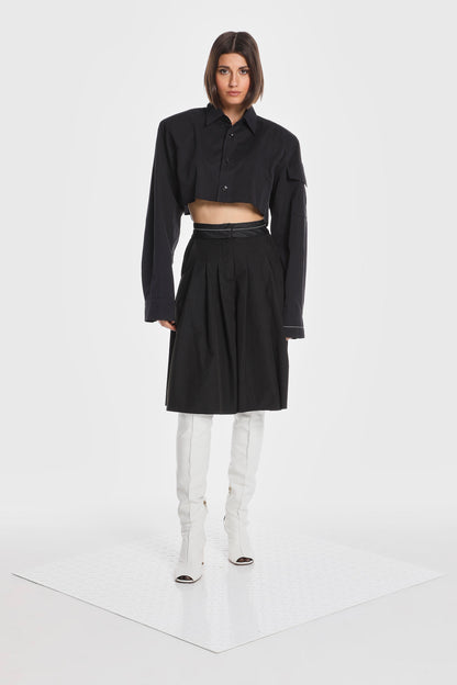 BOXY CROP SHIRT