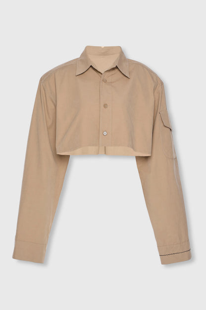 BOXY CROP SHIRT