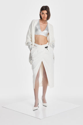 DOUBLE WAIST WRAP SKIRT W/ JUMBO STOPPER