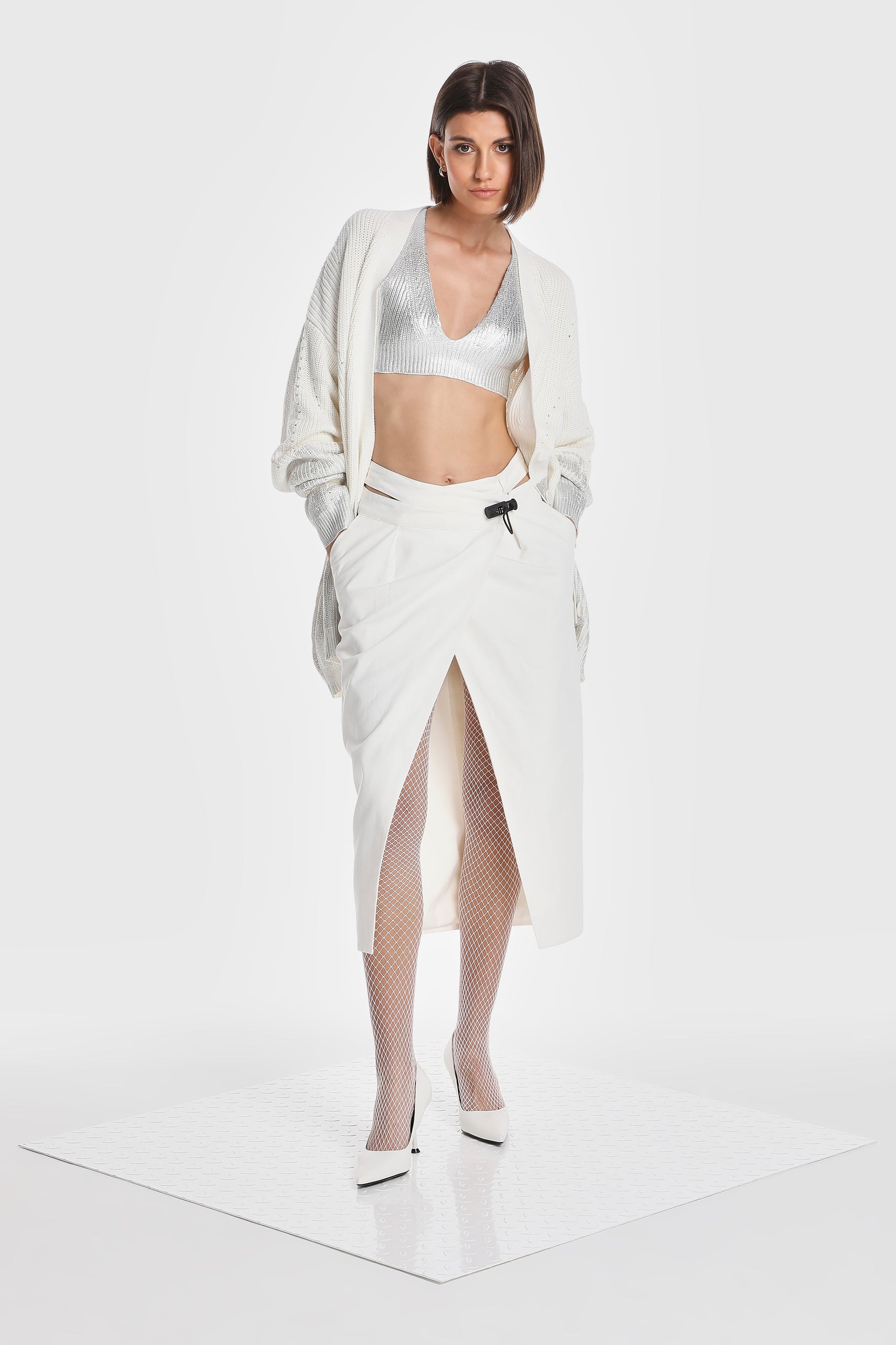 DOUBLE WAIST WRAP SKIRT W/ JUMBO STOPPER
