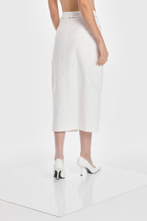 DOUBLE WAIST WRAP SKIRT W/ JUMBO STOPPER