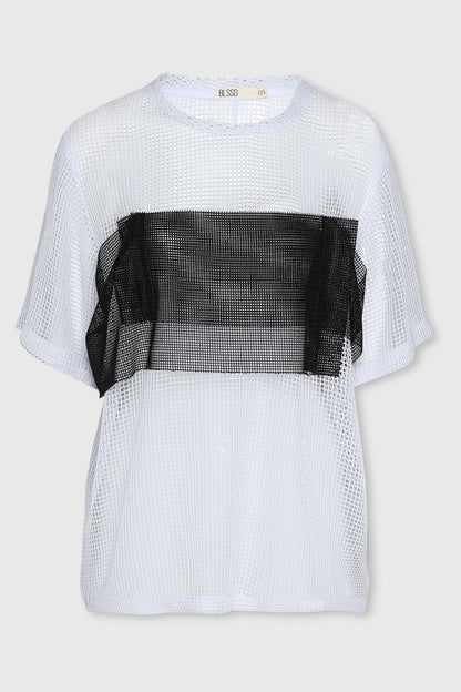 DOUBLE MESH BANDAGE TEE
