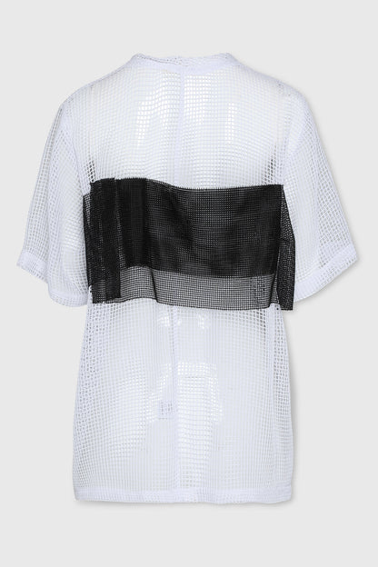 DOUBLE MESH BANDAGE TEE
