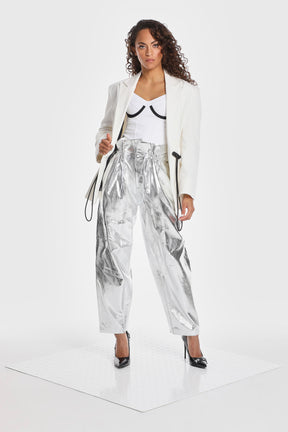 VEGAN LEATHER PARACHUTE PANTS