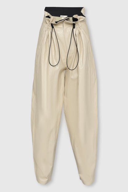 VEGAN LEATHER PARACHUTE PANTS