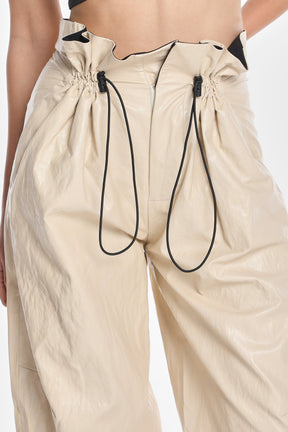 VEGAN LEATHER PARACHUTE PANTS