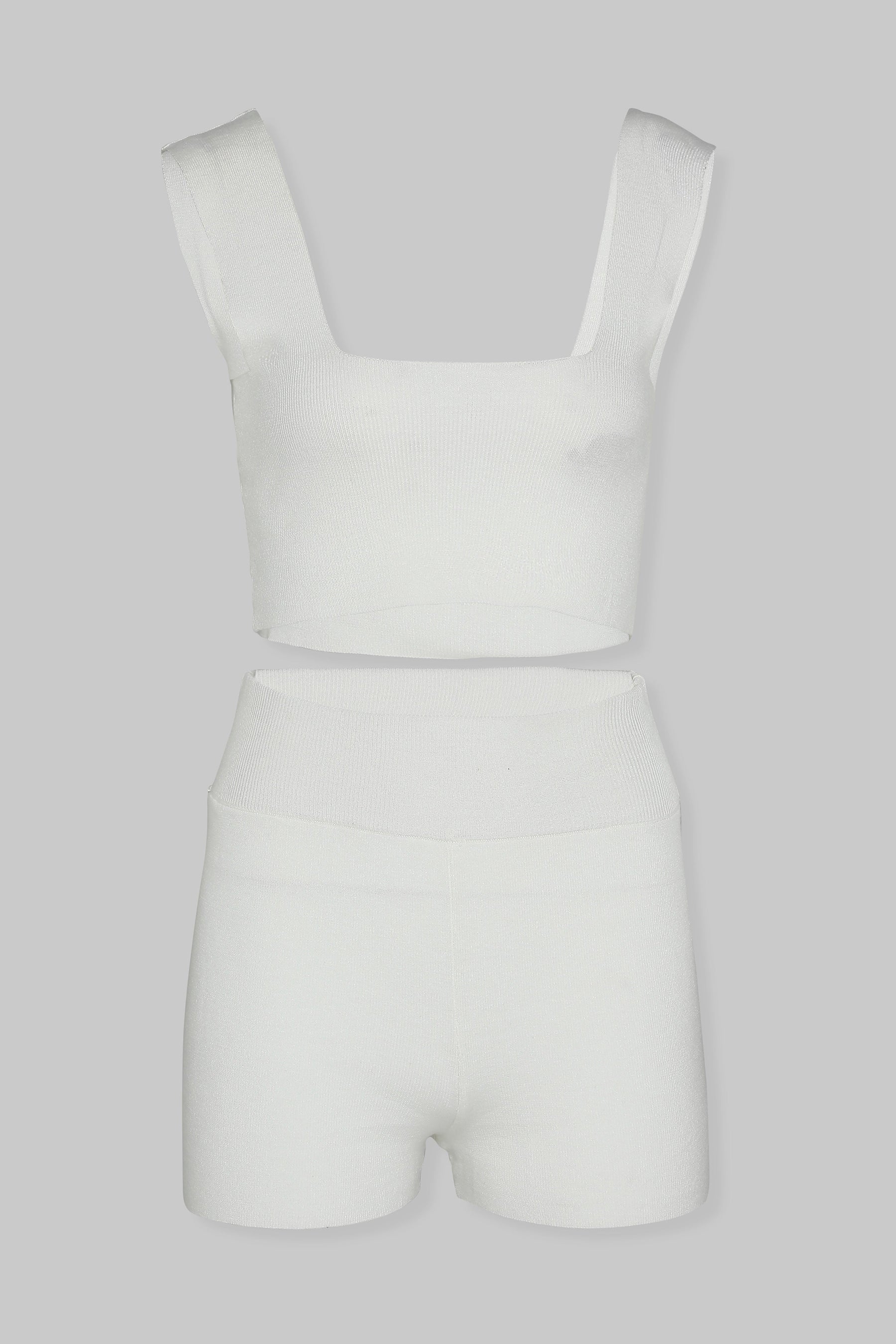KNIT SQUARE BRALETTE AND BOXER SET
