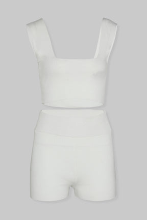 KNIT SQUARE BRALETTE AND BOXER SET