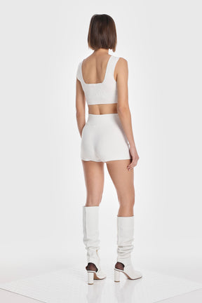 KNIT SQUARE BRALETTE AND BOXER SET
