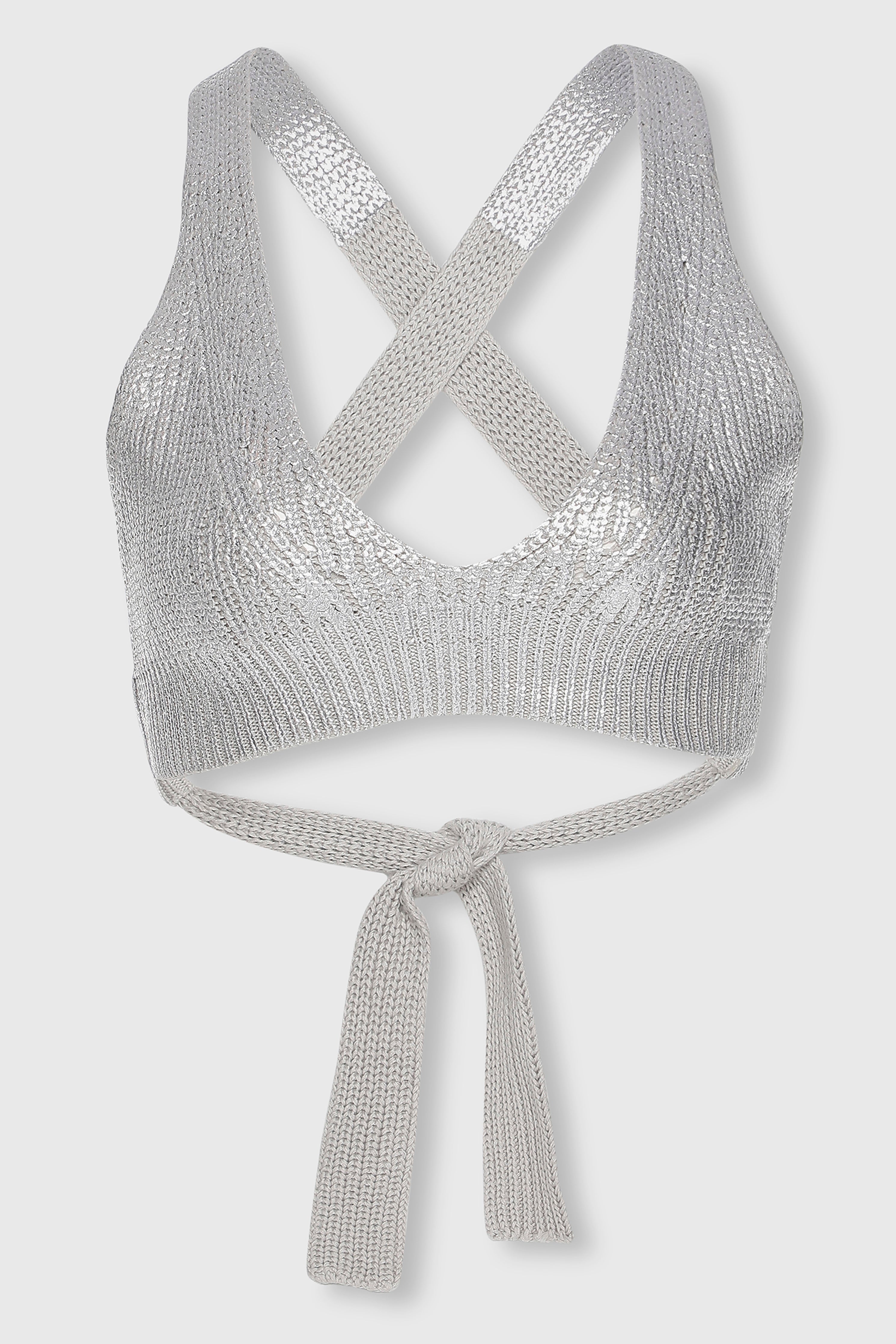 METALLIC EDGE KNIT BRALETTE