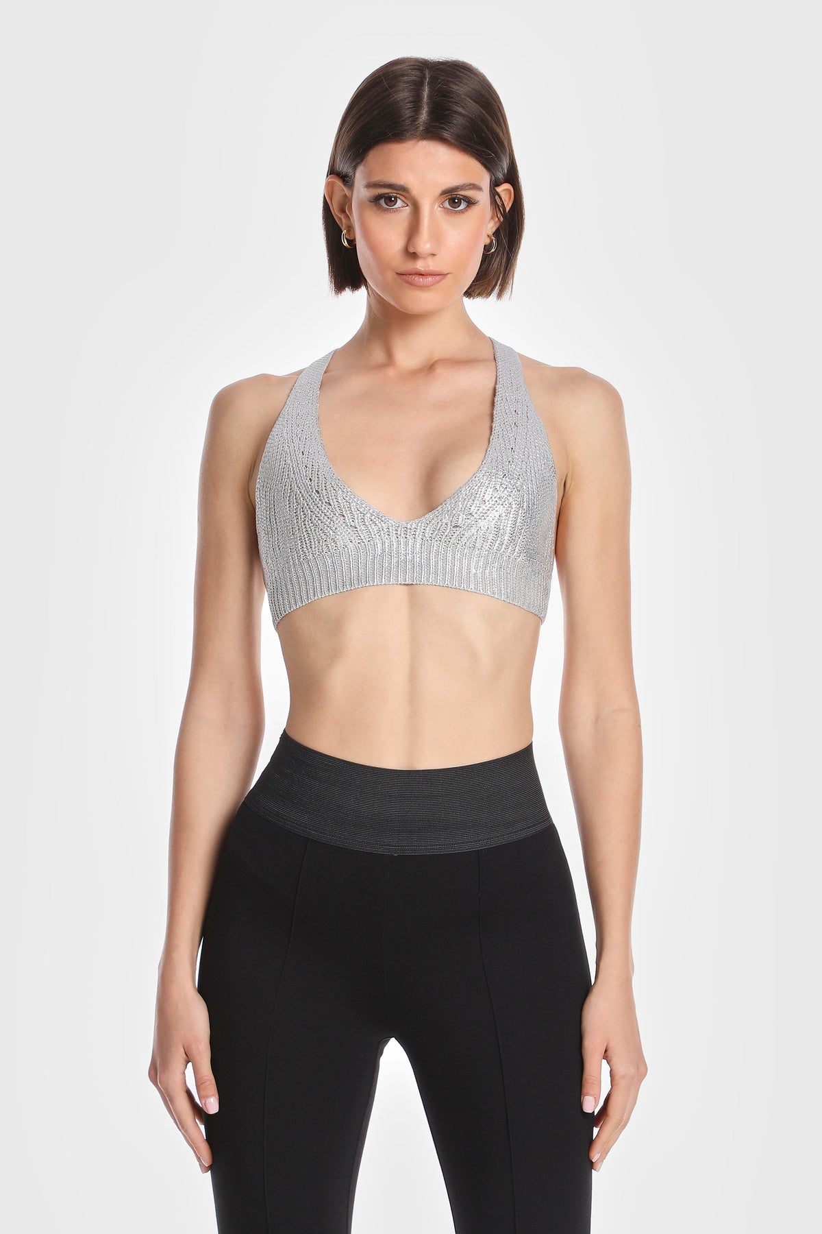 METALLIC EDGE KNIT BRALETTE