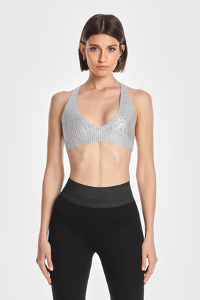 METALLIC EDGE KNIT BRALETTE