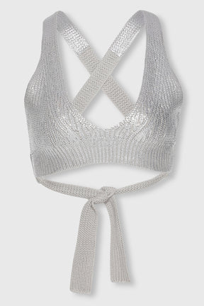 METALLIC EDGE KNIT BRALETTE