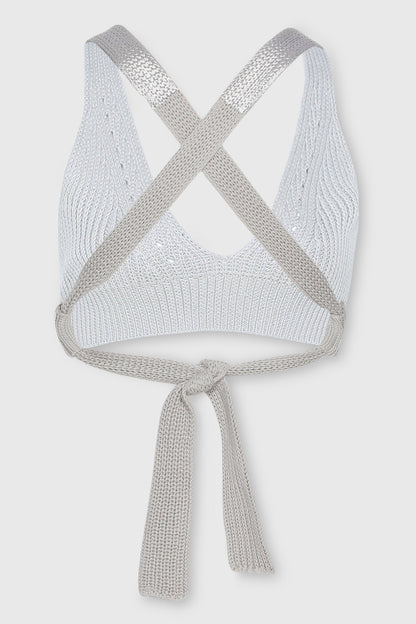 METALLIC EDGE KNIT BRALETTE