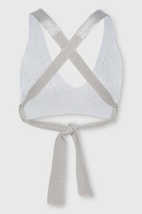 METALLIC EDGE KNIT BRALETTE