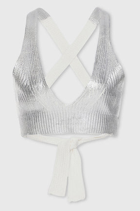 METALLIC EDGE KNIT BRALETTE