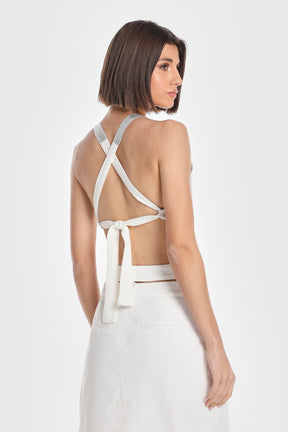 METALLIC EDGE KNIT BRALETTE