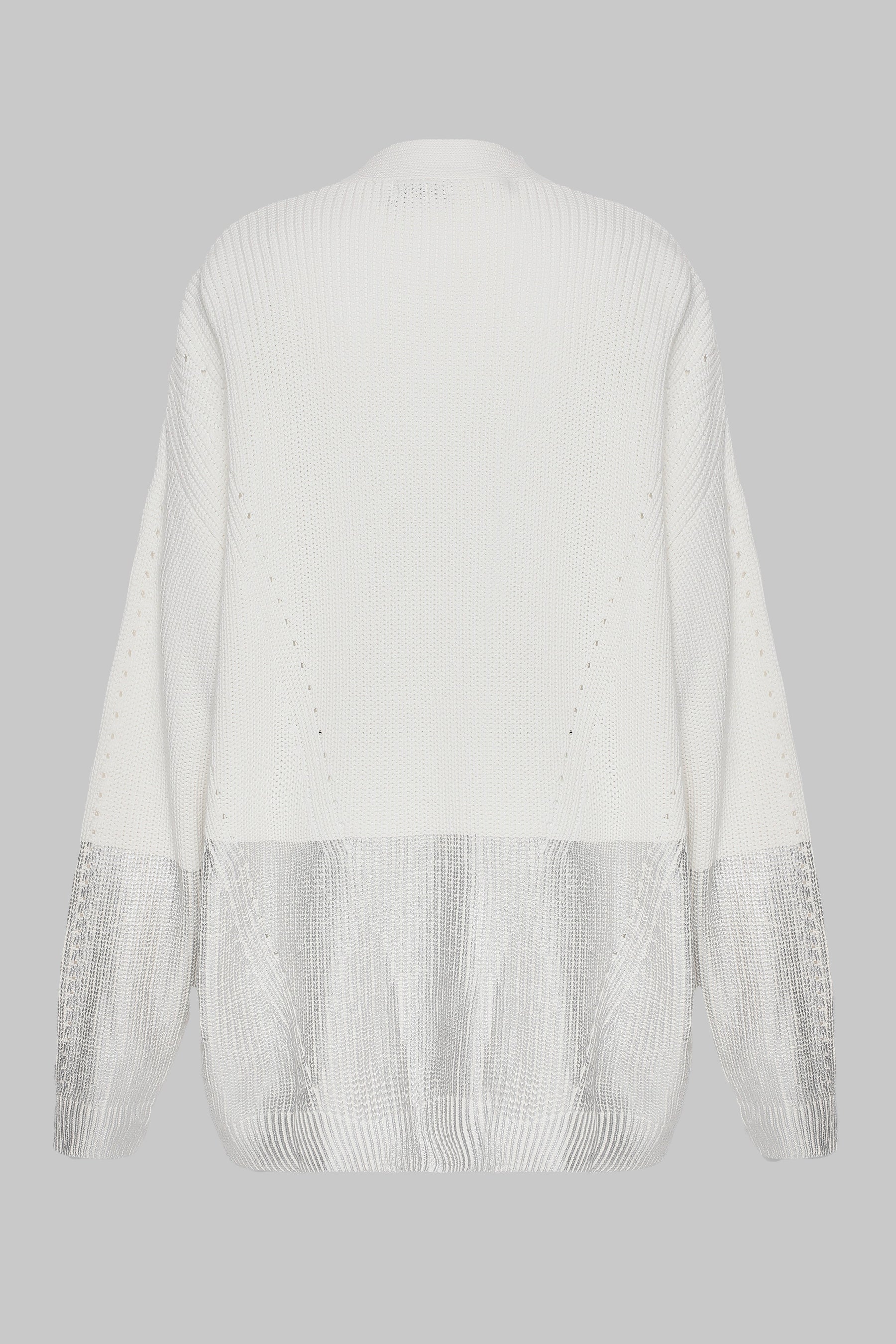 METALLIC EDGE KNIT CARDIGAN