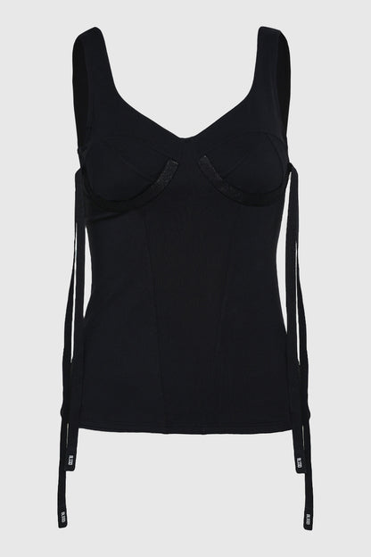 FAUX CORSET TANK W/ BRA LINES