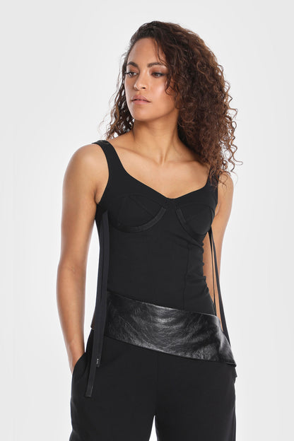 FAUX CORSET TANK W/ BRA LINES