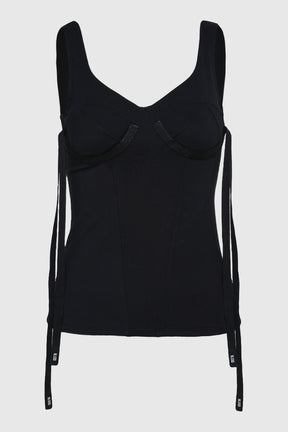 FAUX CORSET TANK W/ BRA LINES