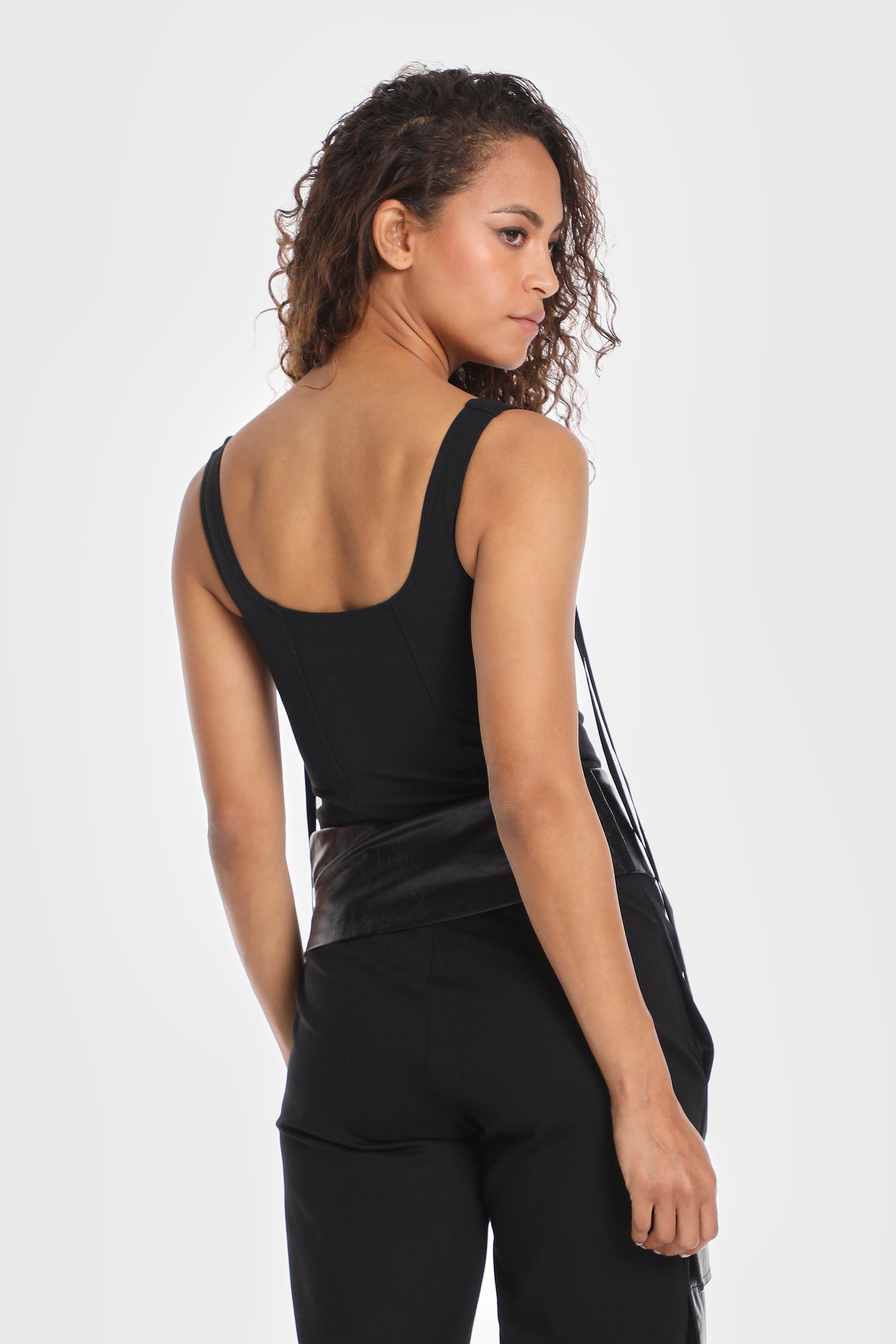 FAUX CORSET TANK W/ BRA LINES