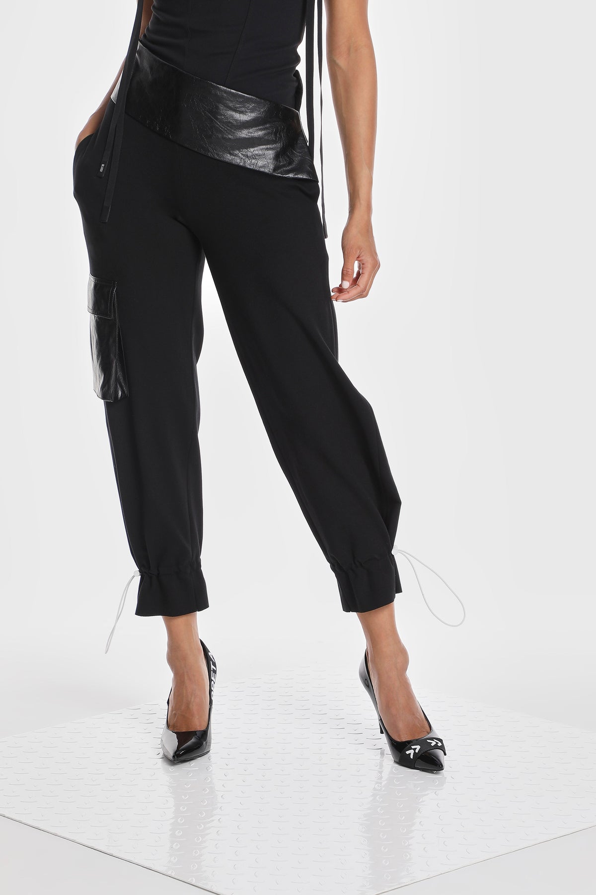 ROMA SLANTED WAIST TRACKSUIT PANTS