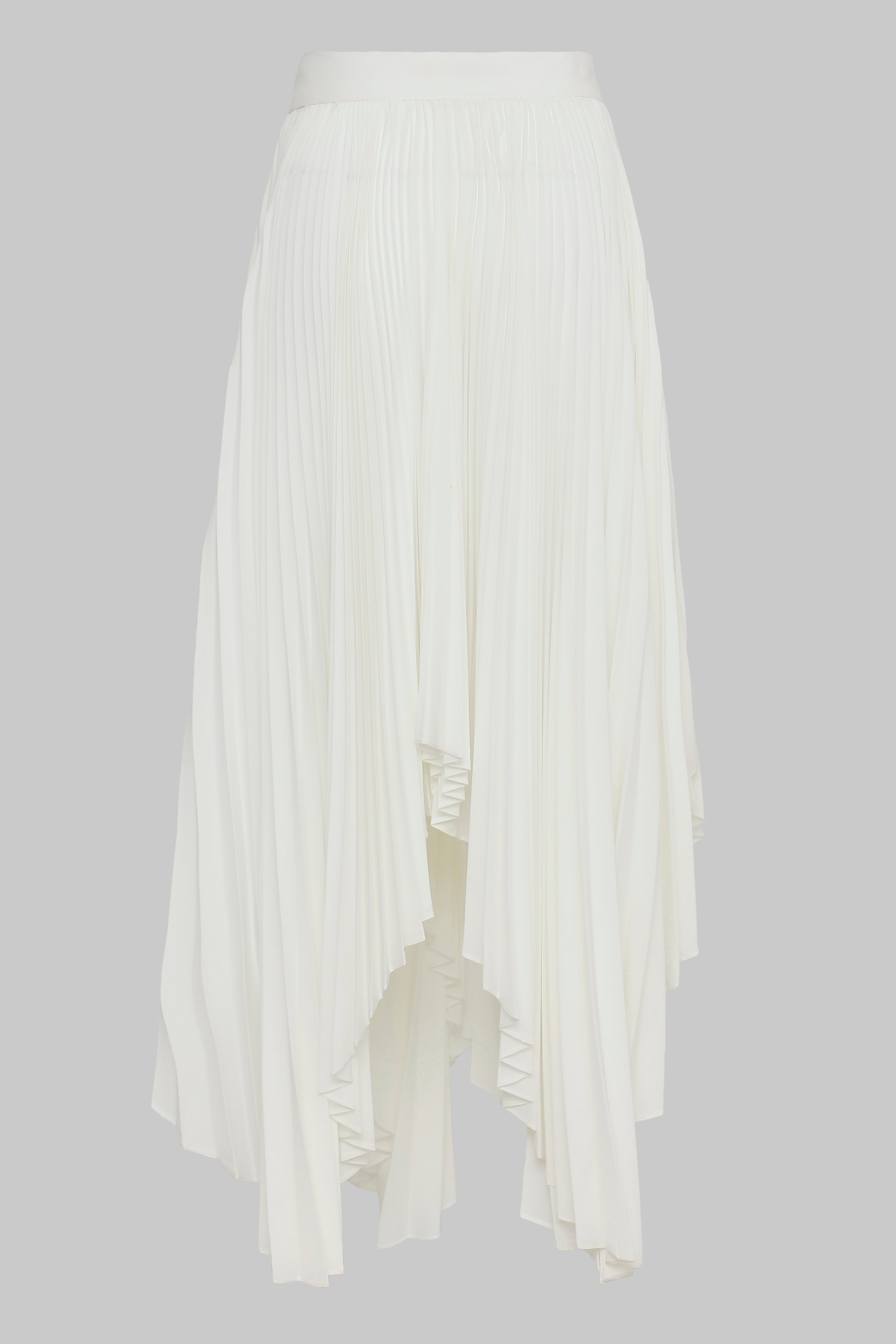 ASYMMETRIC PLEATED WRAP SKIRT