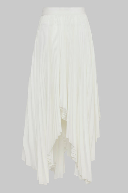 ASYMMETRIC PLEATED WRAP SKIRT