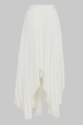 ASYMMETRIC PLEATED WRAP SKIRT