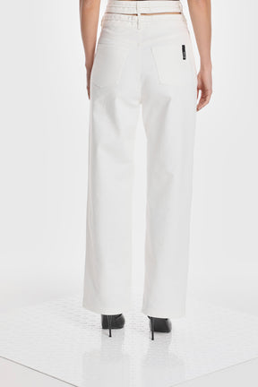DOUBLE WAIST DENIM PANTS