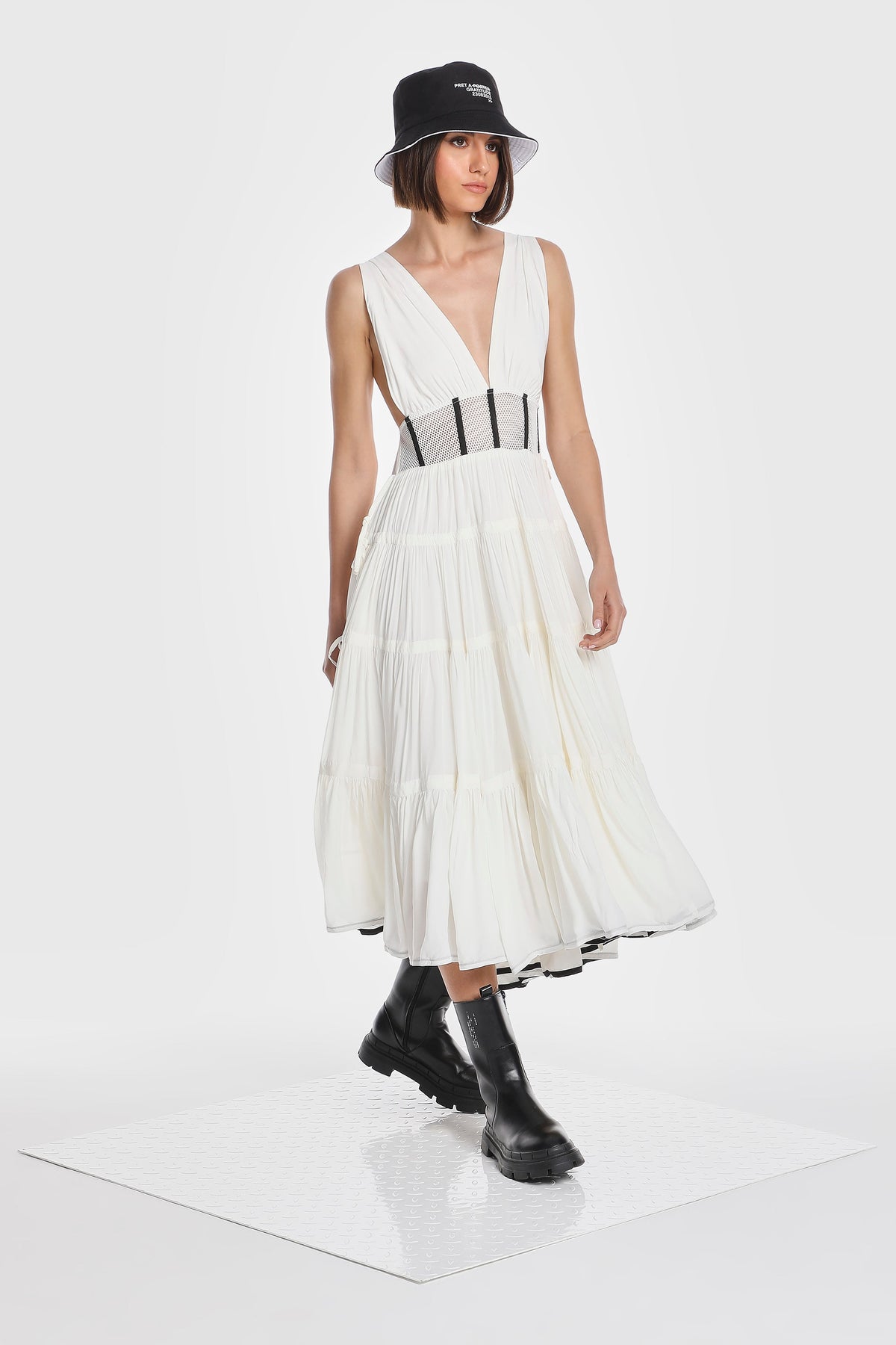 ELENI HALF CORSET DRESS