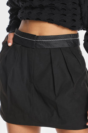 INSIDE OUT WAIST PLEATED MINI SKORT