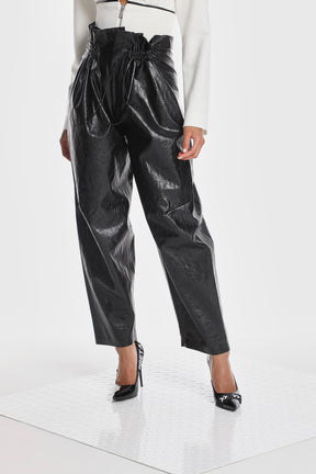 VEGAN LEATHER PARACHUTE PANTS