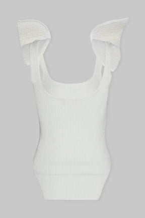KNIT TANK W/ SHOULDER PADS