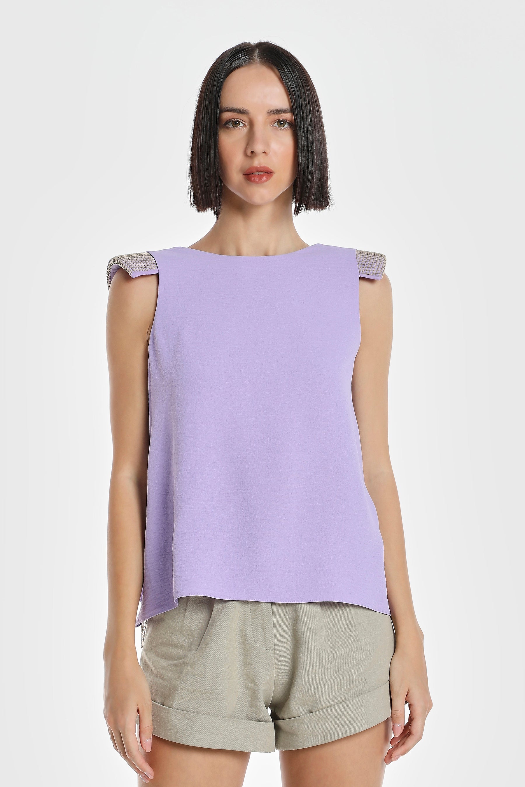 V BACK TOP W/ SHOULDER PADS
