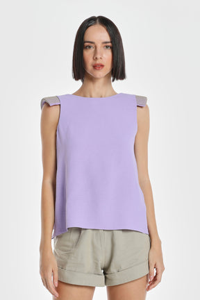V BACK TOP W/ SHOULDER PADS