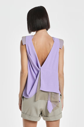 V BACK TOP W/ SHOULDER PADS