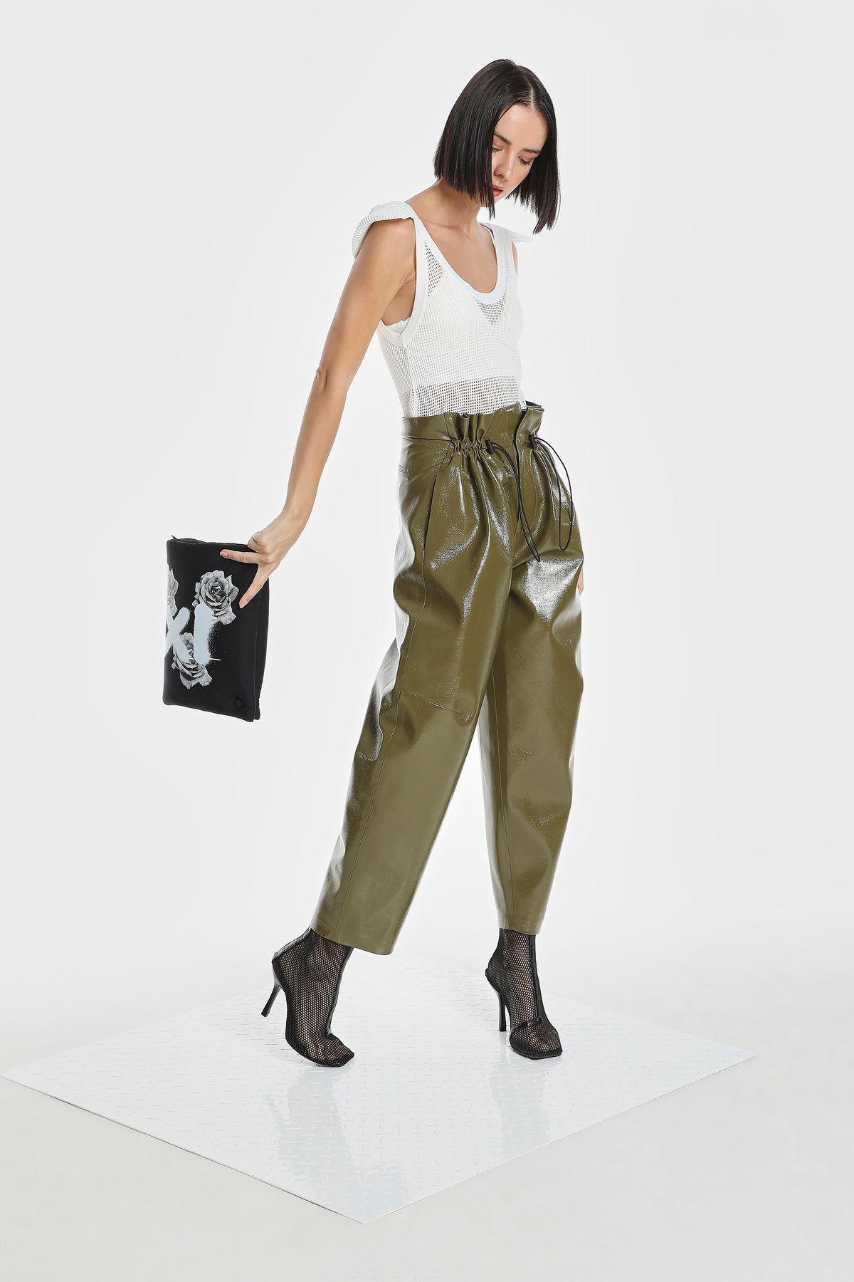 VEGAN LEATHER PARACHUTE PANTS
