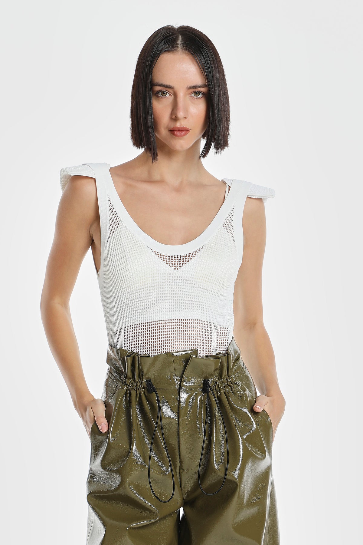 MESH TANK W/ SHOULDER PADS