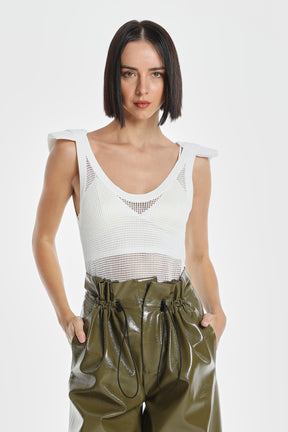 MESH TANK W/ SHOULDER PADS
