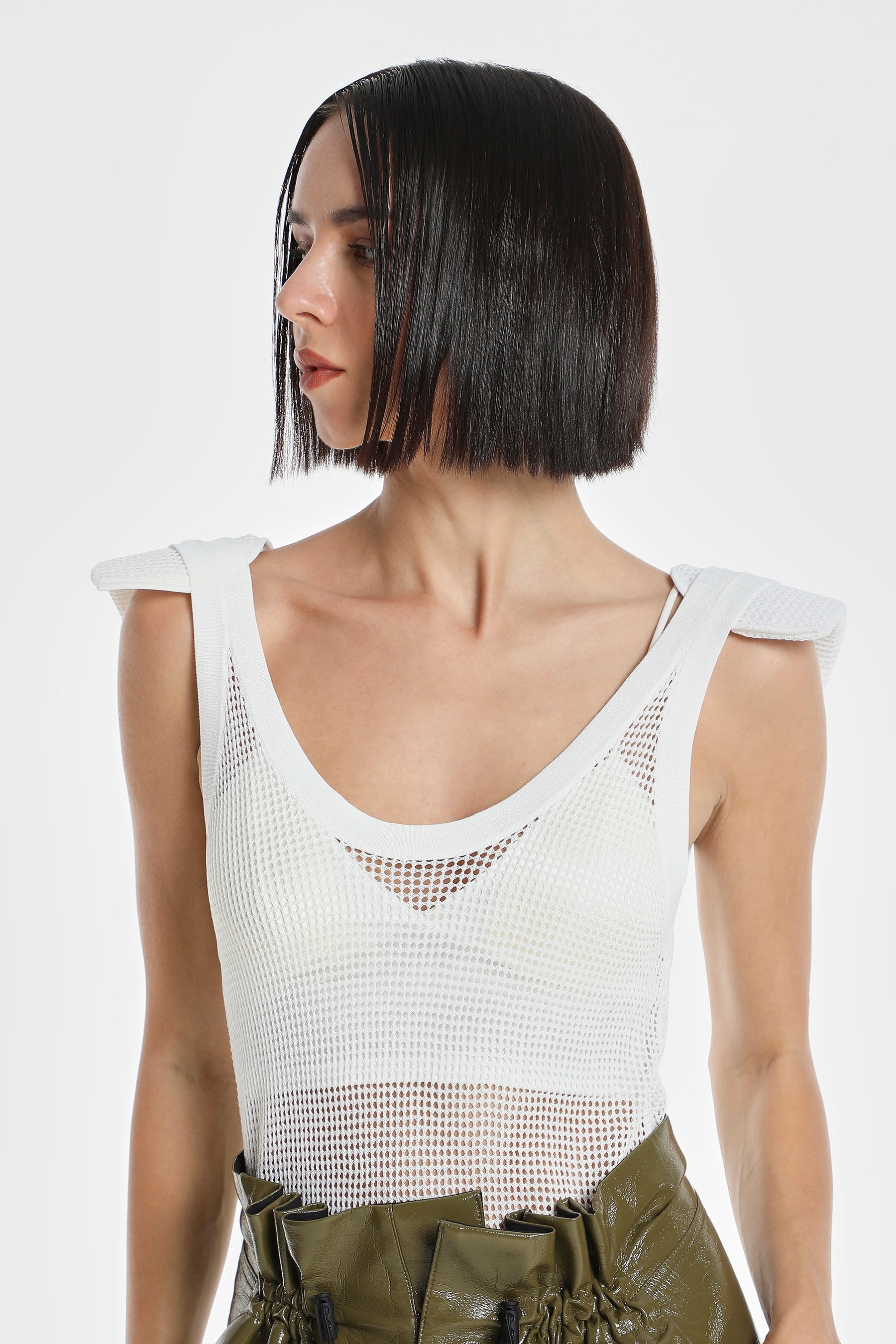 MESH TANK W/ SHOULDER PADS