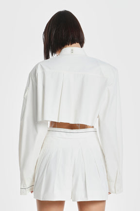 BOXY CROP SHIRT
