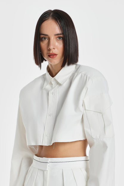 BOXY CROP SHIRT