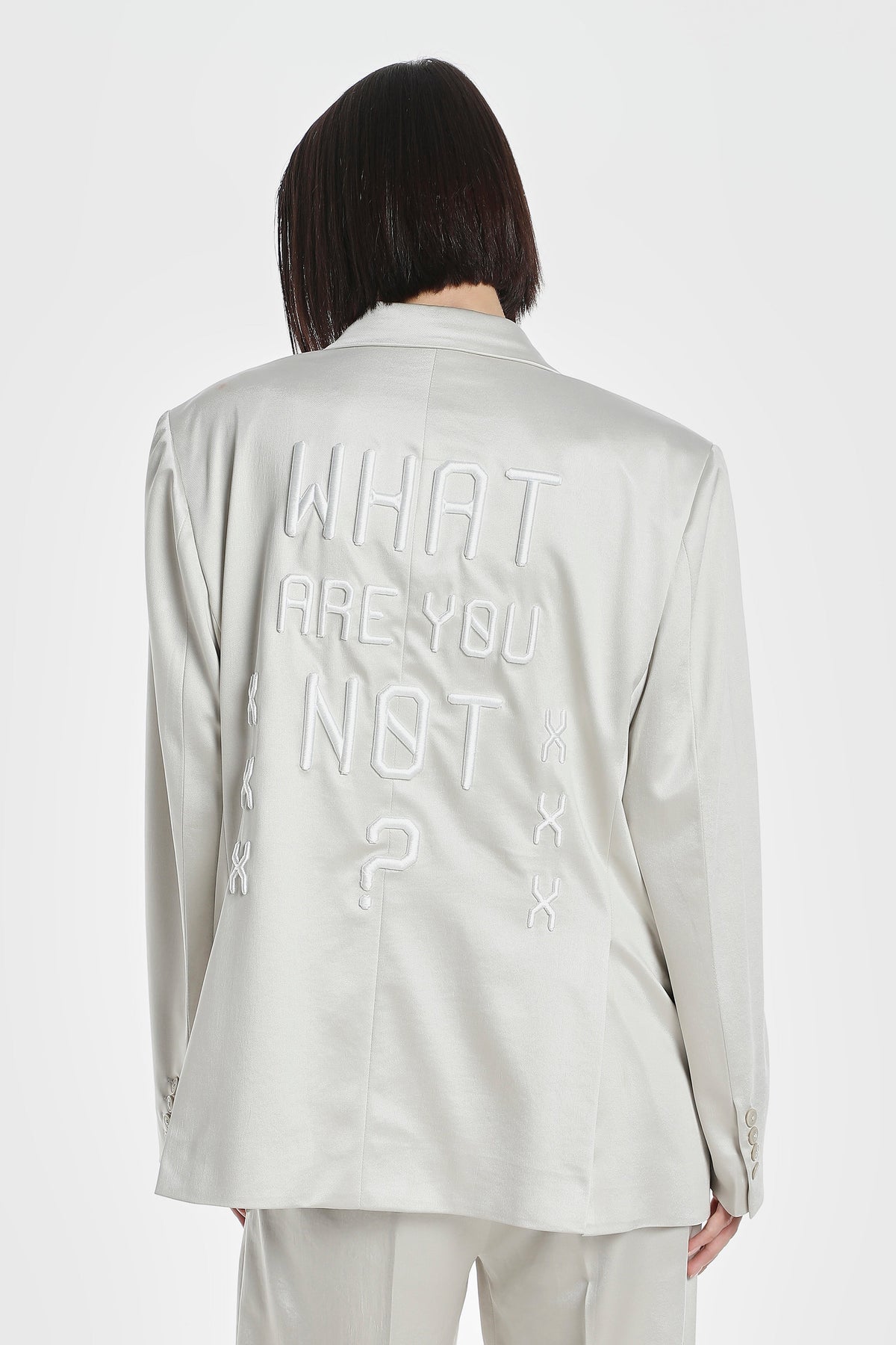 WHAT ARE YOU NOT SILK BLAZER